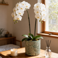 Ivory Forest Cascade orchid arrangement image 2